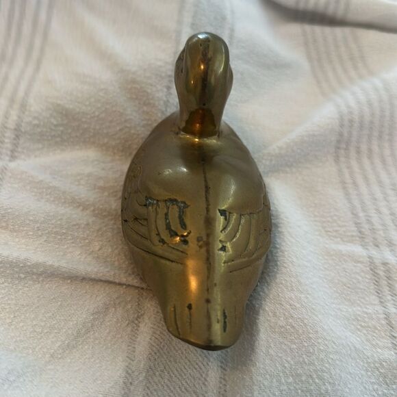 Mid-Century Brass Duck Lint Brush - Picture 5 of 5